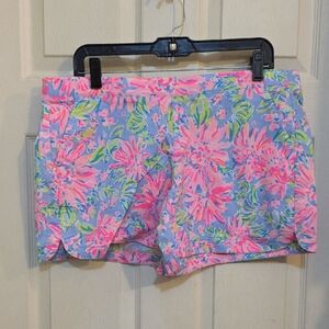 Floral Women's Shorts - Pink and Blue